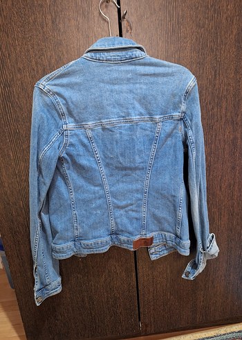 m Beden Kadın Mavi Denim Ceket, Düğmeli, Regular Fit