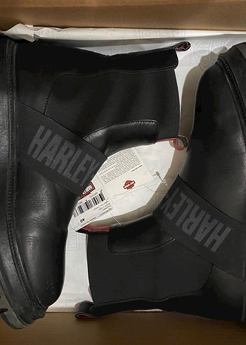 Kadın Siyah Deri Biker Bot, Blok Topuklu - Görsel 2