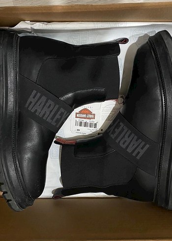 Kadın Siyah Deri Biker Bot, Blok Topuklu - Görsel 6