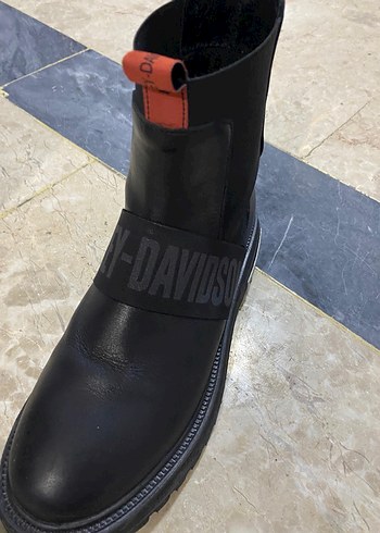 Kadın Siyah Deri Biker Bot, Blok Topuklu - Görsel 4