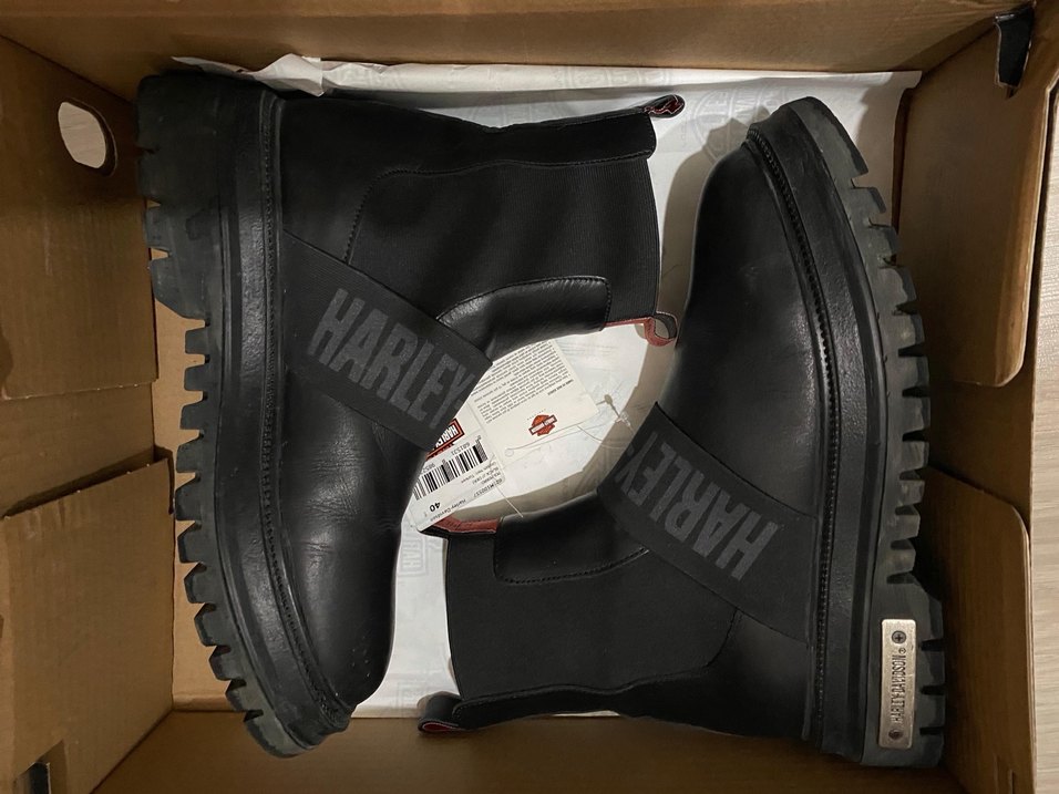 Kadın Siyah Deri Biker Bot, Blok Topuklu - Görsel 2