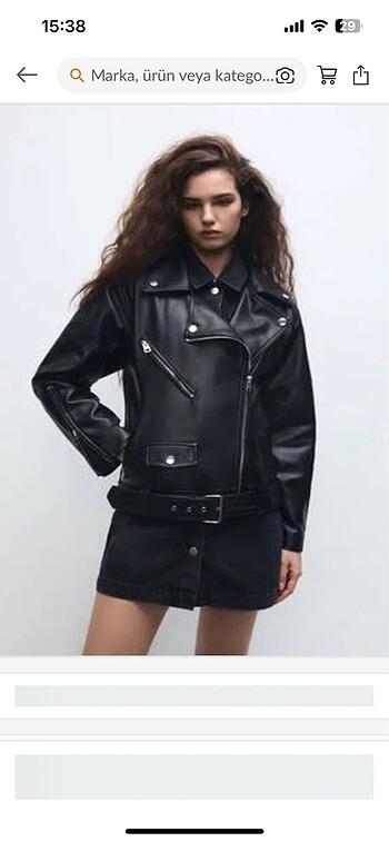 Pull and Bear Pull bear oversize deri ceket