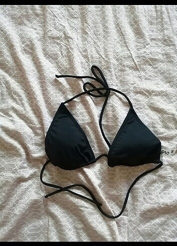 İpli bikini üstü