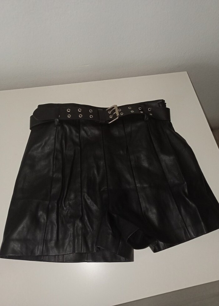 Kadın deri şort  - Görsel 3