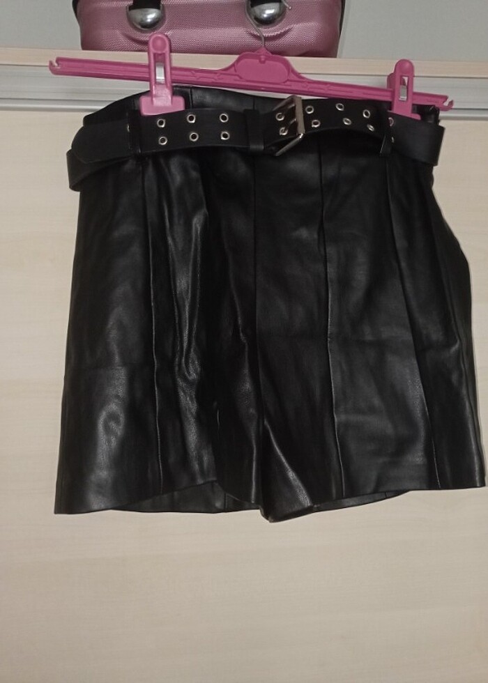 Kadın deri şort  - Görsel 4