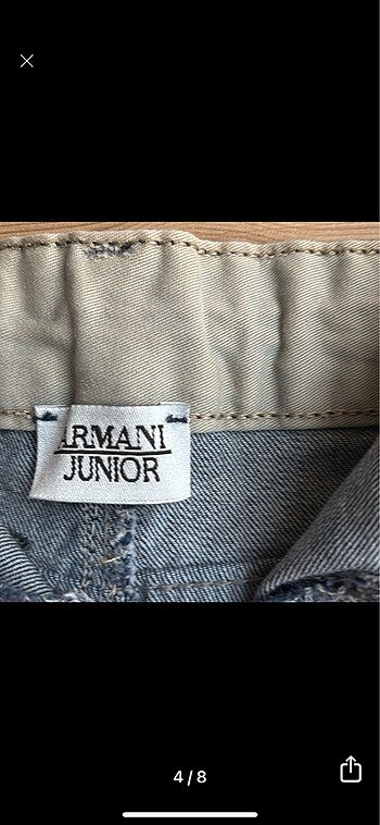 8 Yaş Beden lacivert Renk Armani junior 8 yaş mini kot etek