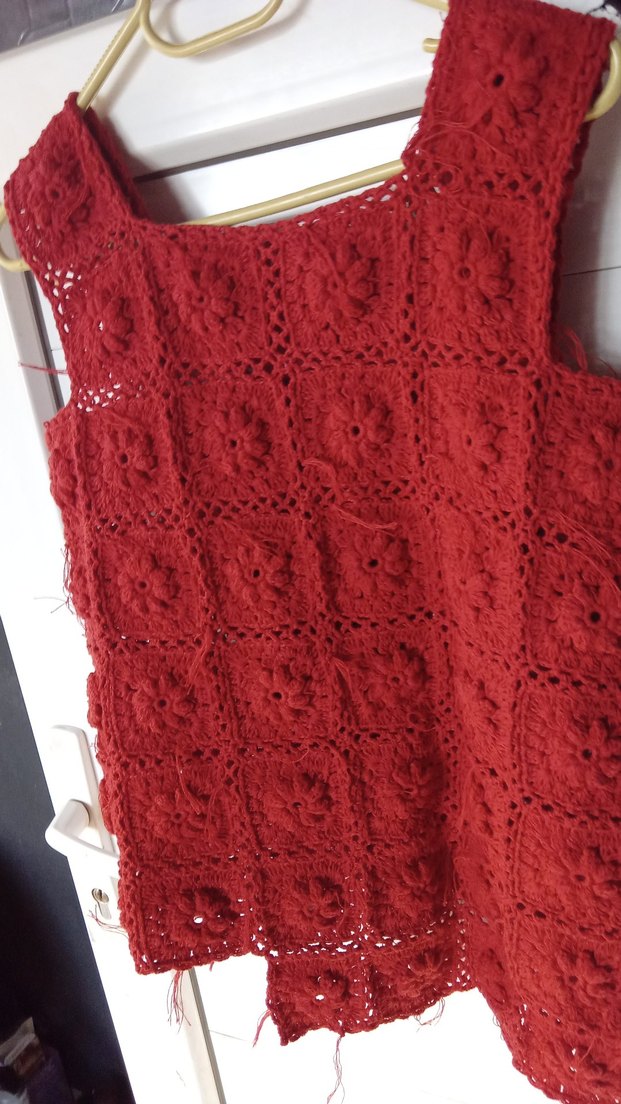 Dantel Detaylı Kıremıt renklıMidi Triko Elbise - Görsel 2