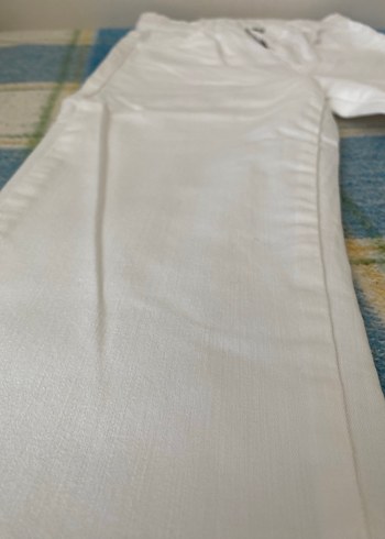 Beyaz Erkek Çocuk Denim Pantolon - Görsel 8