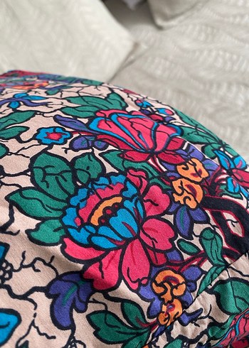 Çiçek Desenli Bohem Mini Elbise - Görsel 10