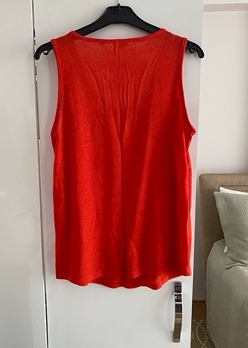 Taşlı, Salaş Kırmızı Kadın bluz - Görsel 2