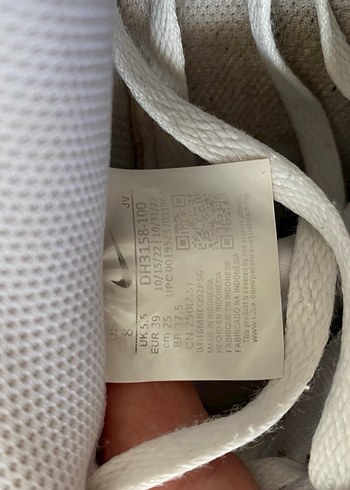 Orijinal Beyaz Bağcıklı Kadın Spor Ayakkabı - Görsel 6