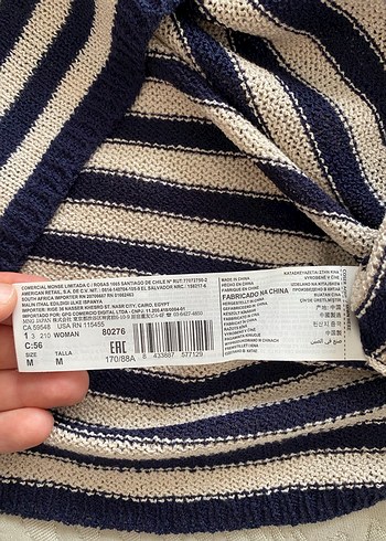 Çizgili Örgü Kadın Triko - Görsel 5