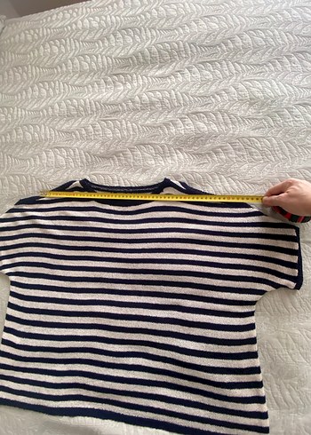 Çizgili Örgü Kadın Triko - Görsel 2