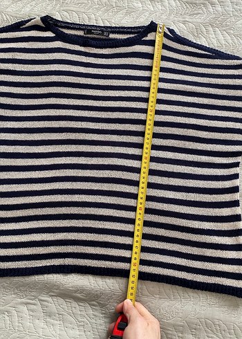 Çizgili Örgü Kadın Triko - Görsel 3