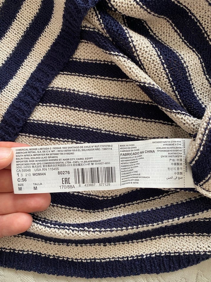 Çizgili Örgü Kadın Triko - Görsel 5