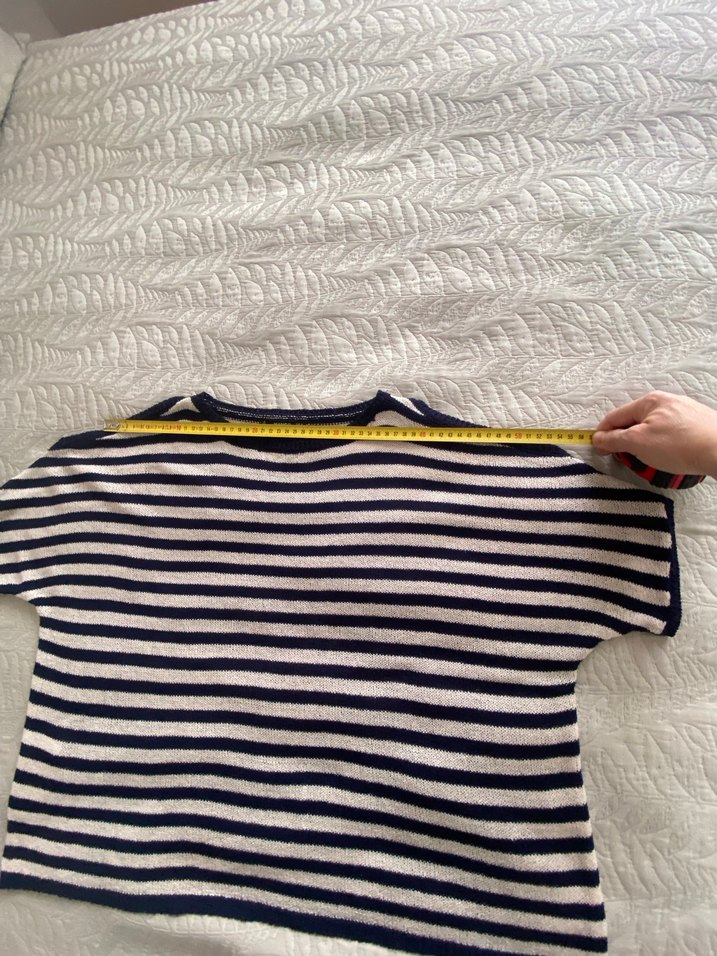 Çizgili Örgü Kadın Triko - Görsel 2