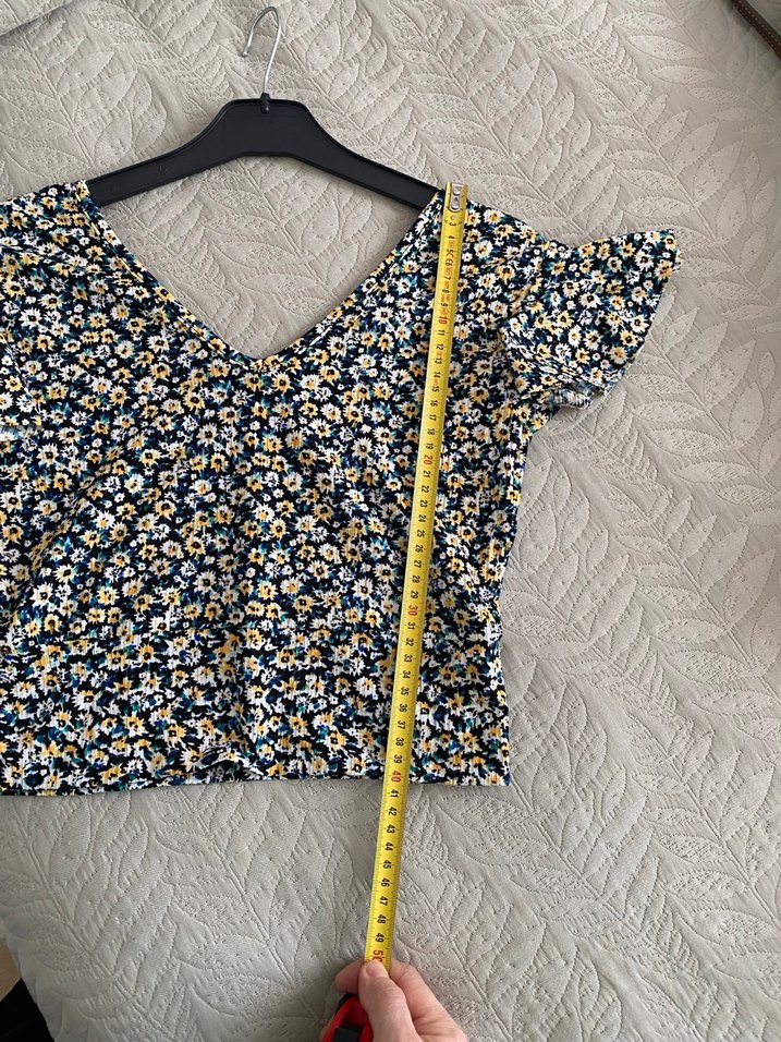 Çiçek Desenli Mini V Yakalı Kadın ikili takım - Görsel 5