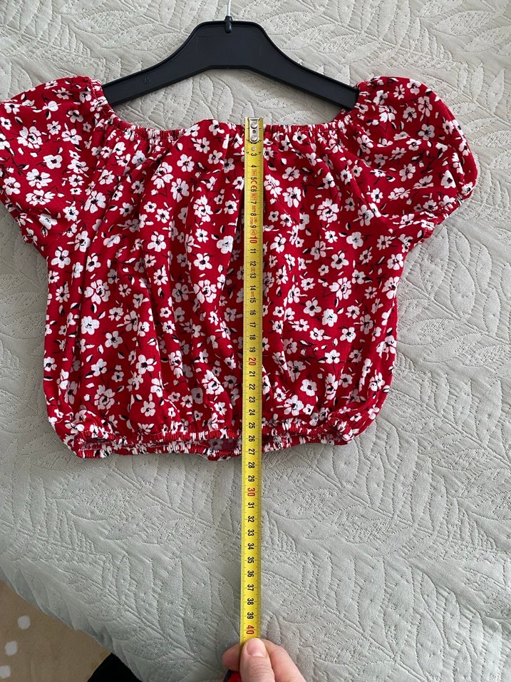 Kırmızı Çiçek Desenli ikili takım - Görsel 5