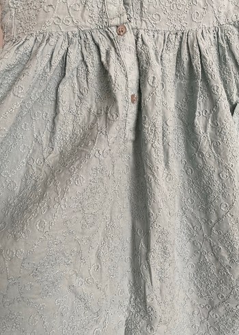 Kolsuz Midi Keten Elbise, Bohem Stil - Görsel 10