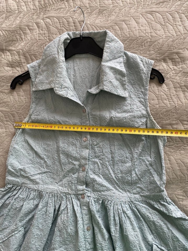 Kolsuz Midi Keten Elbise, Bohem Stil - Görsel 4