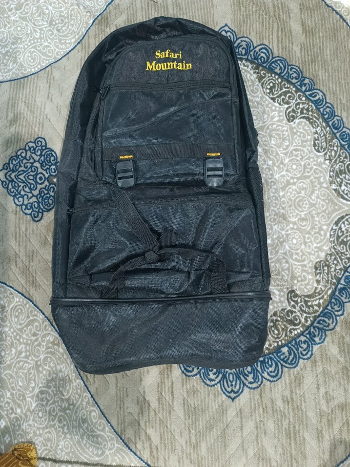 Siyah Safari Mountain Fermuarlı Erkek Sırt Çantası - Görsel 4
