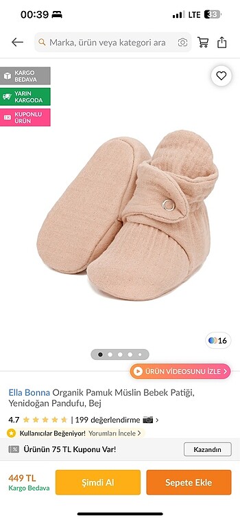 Ella bonna müslin patik - Görsel 5