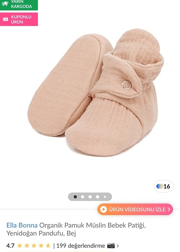 Ella bonna müslin patik - Görsel 5