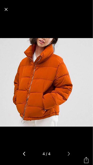 s Beden turuncu Renk Pull&bear; şişme mont