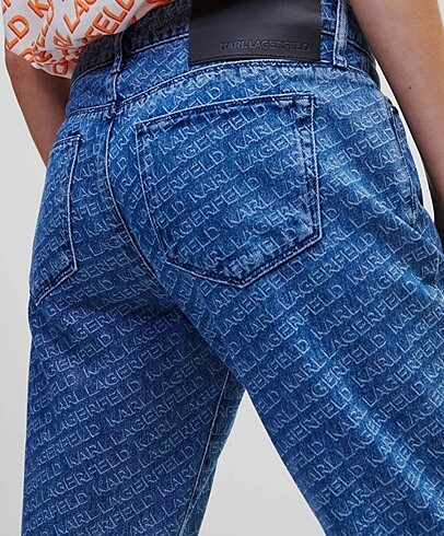Karl Lagerfeld KARL LAGERFELD baskılı kot jean y2k