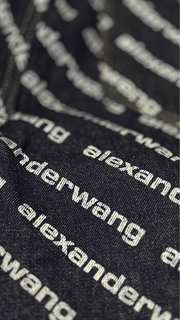 m Beden lacivert Renk Alexander wang baskılı yazı jean y2k