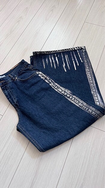 42 Beden It's basic oversize boyfriend jean y2k parlak