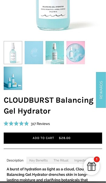 Beden Cloudburst jel nemlendirici esans vegan mikrobiyom antioksidan o