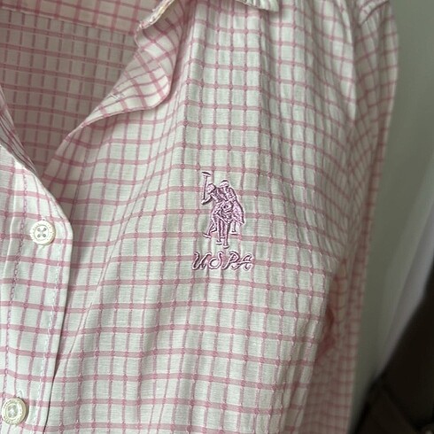 U.S Polo Assn. U.s. Polo pembe kareli Gömlek
