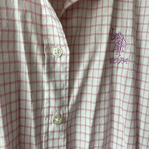 m Beden U.s. Polo pembe kareli Gömlek