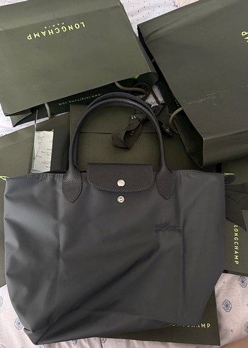 Longchamp Gri çanta orjinal
