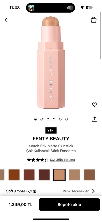 Beden Fenty beauty kontür stick orjinal soft amber