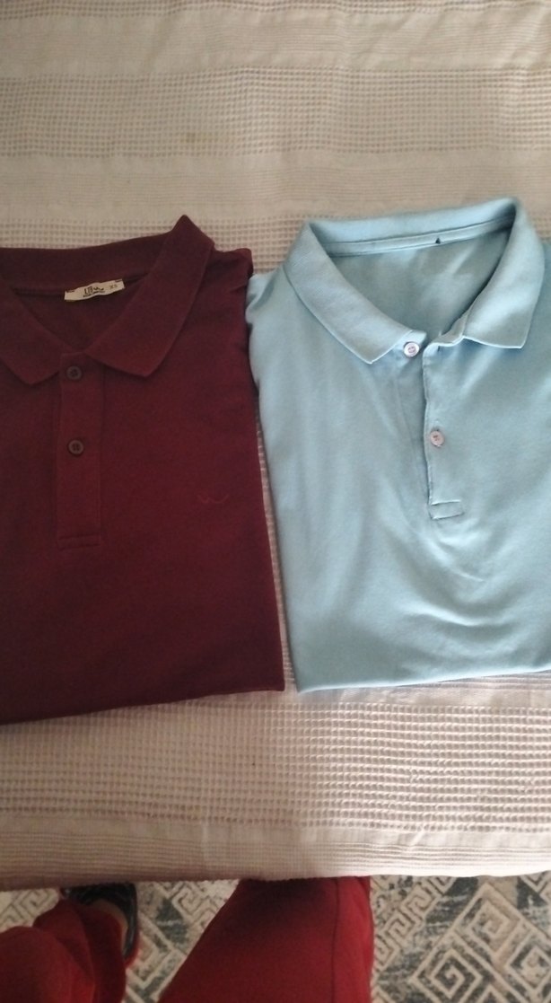 Bordo Düğmeli Erkek Polo Tişört iki adet fiyatıdır - Görsel 3