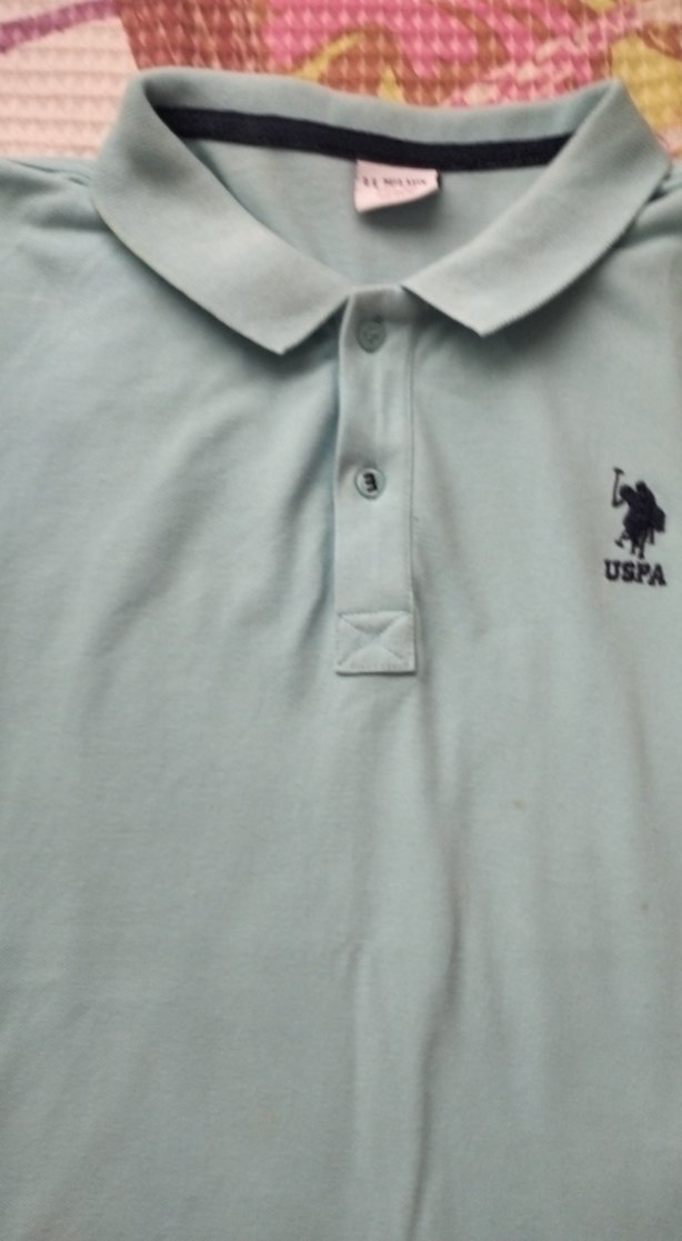 USPA Gri Kısa Kollu Polo Tişört yeni - Görsel 3