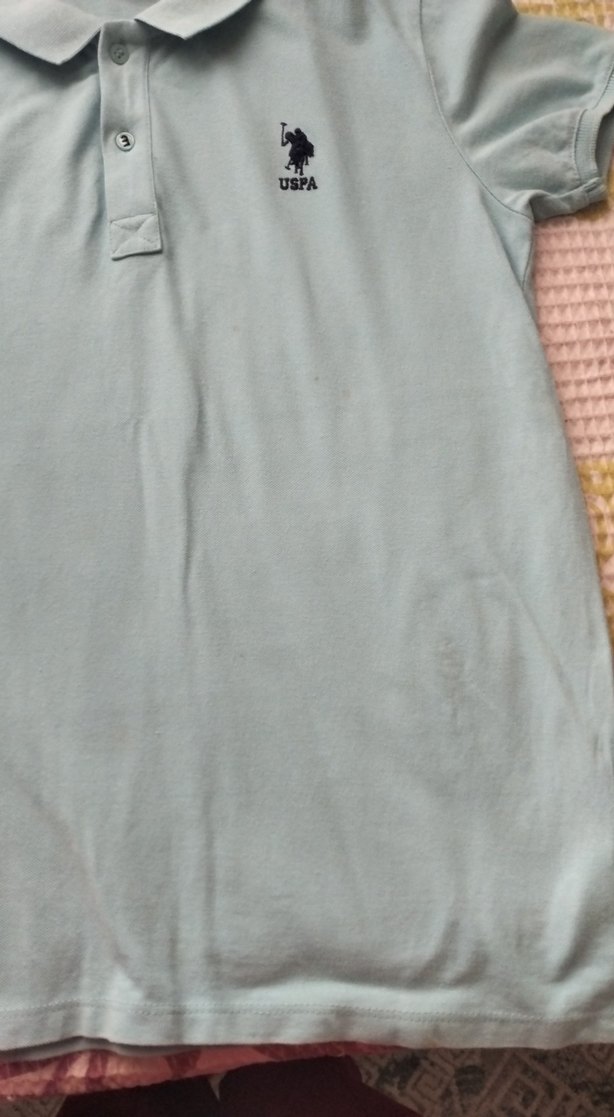 USPA Gri Kısa Kollu Polo Tişört yeni - Görsel 2