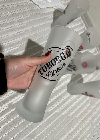 Buzlu Camdan TUBORG Bira Bardakları 6adet fiyatı - Görsel 3