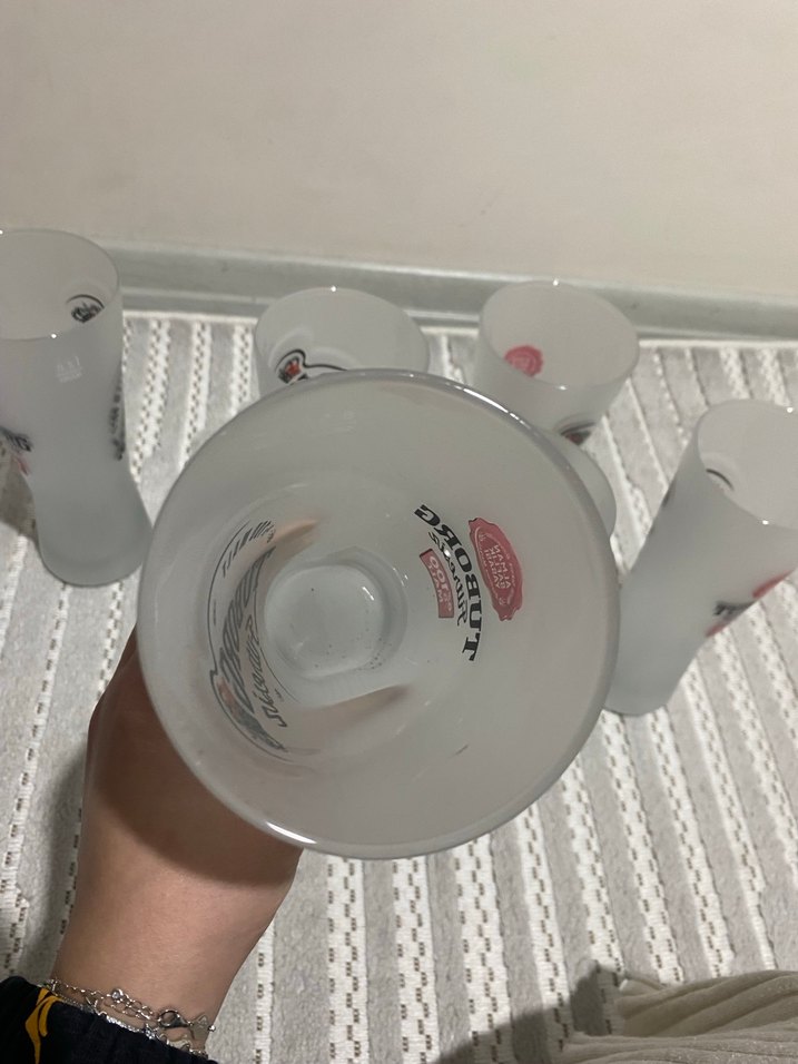 Buzlu Camdan TUBORG Bira Bardakları 6adet fiyatı - Görsel 5