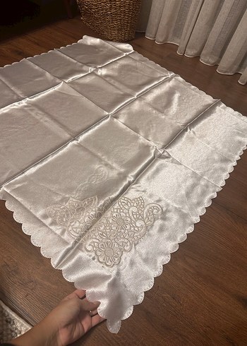 7 Adet İşlemeli Beyaz Bohça Örtüsü Seti - Görsel 11