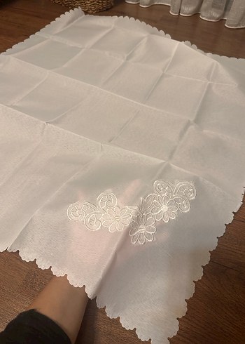 7 Adet İşlemeli Beyaz Bohça Örtüsü Seti - Görsel 8