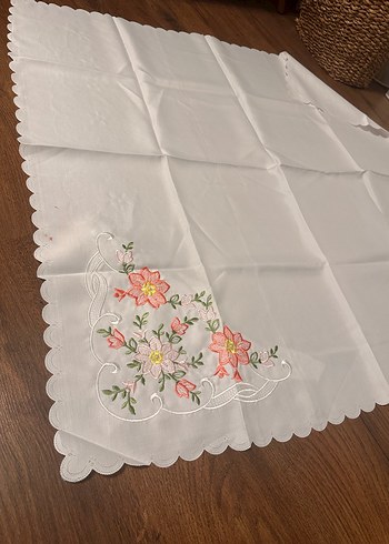 7 Adet İşlemeli Beyaz Bohça Örtüsü Seti - Görsel 6