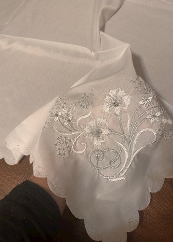 7 Adet İşlemeli Beyaz Bohça Örtüsü Seti - Görsel 4