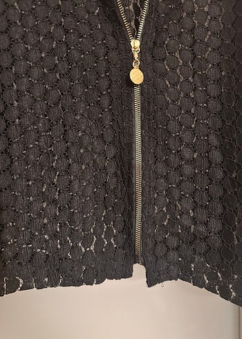 Dantel Detaylı Siyah Ceket - Görsel 2