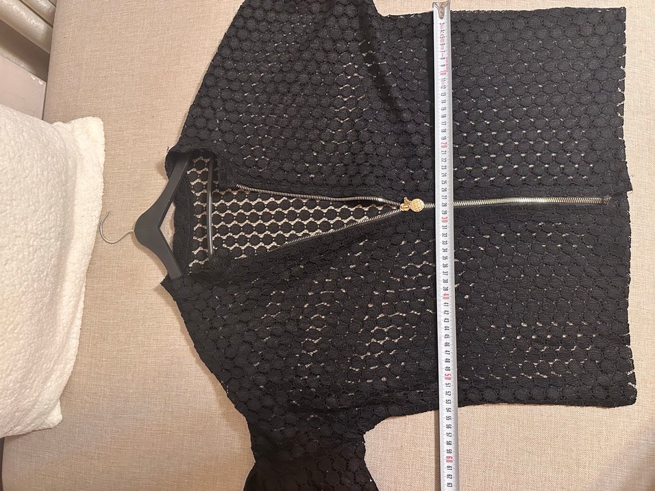 Dantel Detaylı Siyah Ceket - Görsel 5