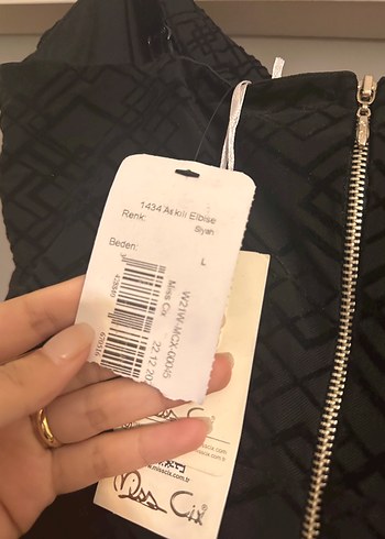 Siyah İşlemeli Drapeli Mini Gece Elbisesi - Görsel 9