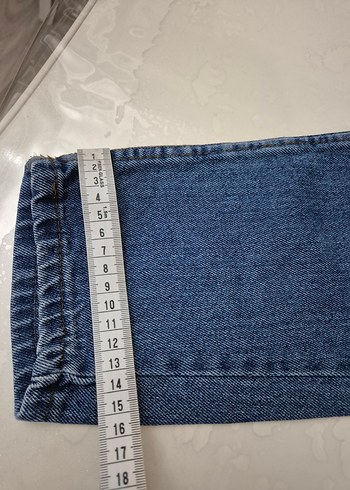 Kadın Mavi Denim Mom Jean - Görsel 6