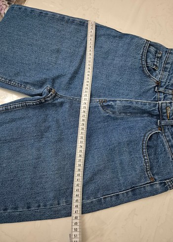 Kadın Mavi Denim Mom Jean - Görsel 3
